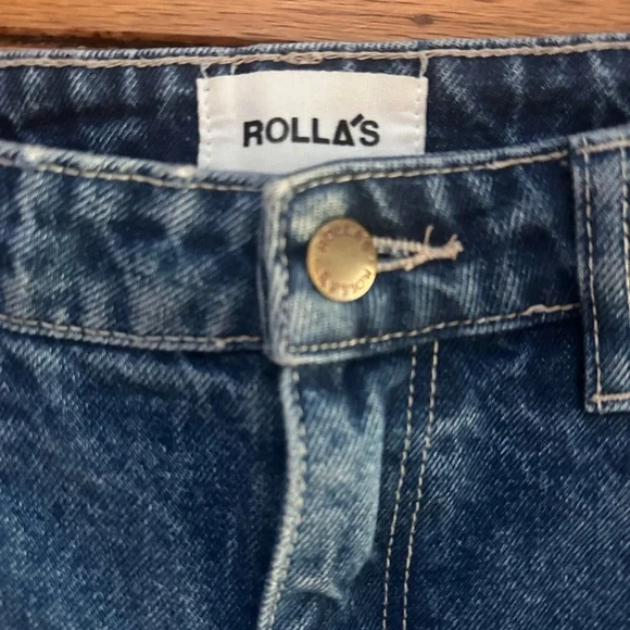 ROLLA"S High Rise Slim Jeans - Dusters Raw Hem Size 24 - Picture 4 of 5